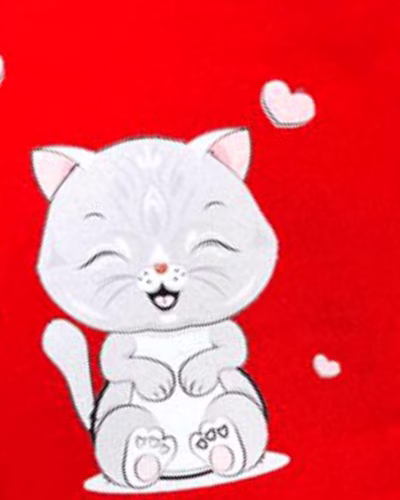 قرمز مشکی طرح گربه